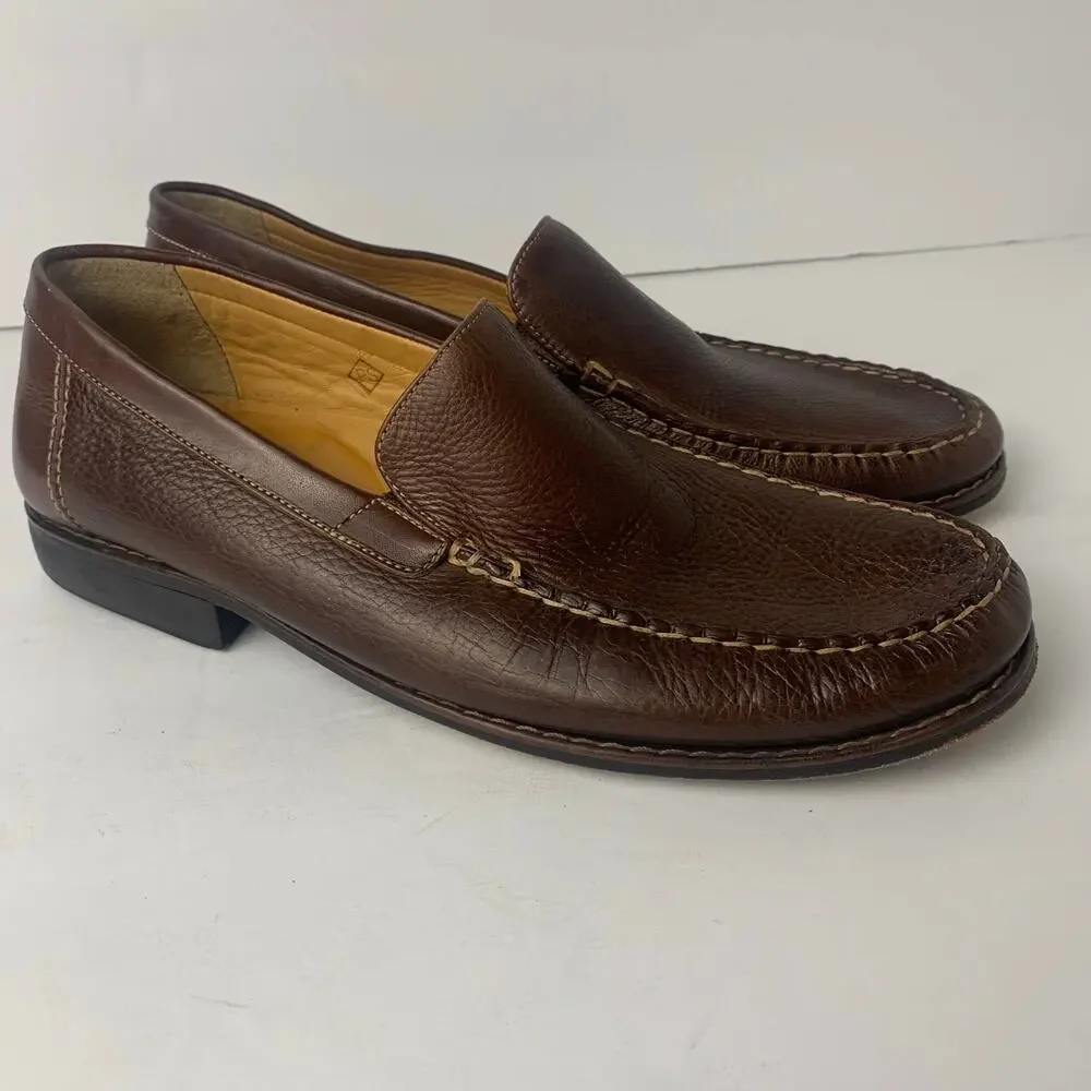 Johnston & Murphy Brown Leather Loafer Shoes Men's Size 8M Slip On Comfort